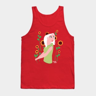 Sunflower girl Tank Top